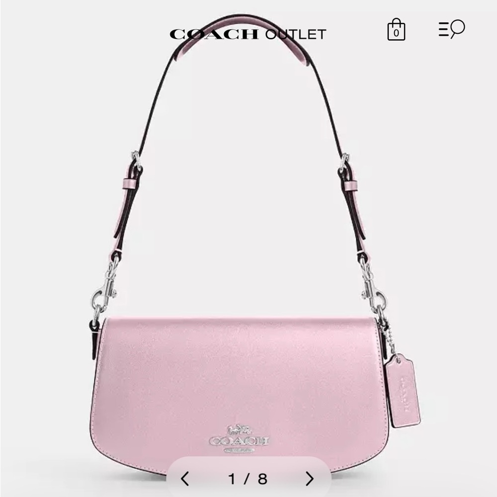 Coach - Andrea bag in Metallic Pink with silver hardware